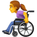 👩‍🦽 woman in manual wheelchair display on Facebook